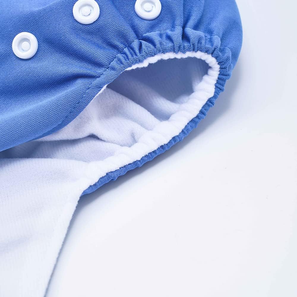 HappyFlute 4 Sets Newborn Baby Cloth Pocket Diapers One Size Adjustable Reusable for Baby Boys and Girls(No Inserts,Yellow)
