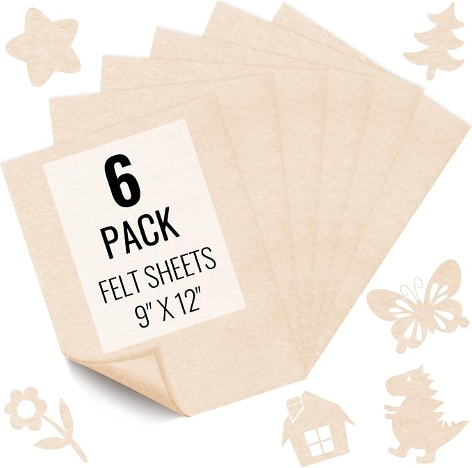IONTACH 9" X 12" Soft Felt Sheets 1.6mm Thick | Felt Fabric
