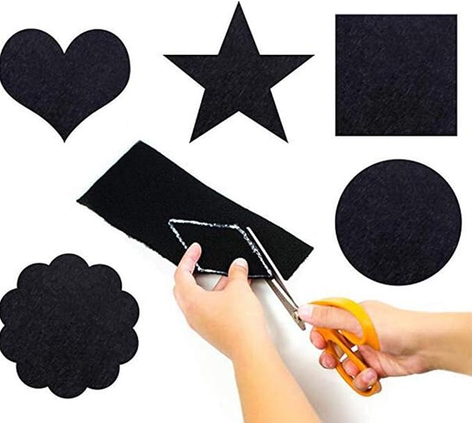 RZJZGZ 13Piece Adhesive Felt Sheet 8.3X11.8in Black Felt Fabric Adhesive Sticky