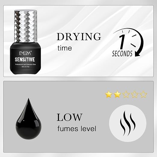 EMEDA Sensitive Eyelash Extension Glue 0.17fl.oz/5ml/1 Sec Drying