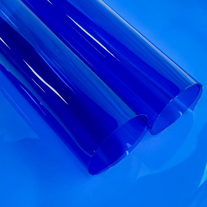 Transparent PVC Faux Leather Sheets, Glossy Waterproof Clear Vinyl Fabric