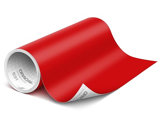 ORACAL 631 Matte Red Vinyl Durable Roll Easy to Weed Permanent Adhesive Craft