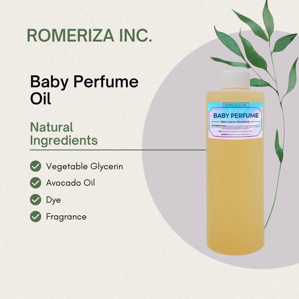 Baby Essential Fragrance Body Oil – Luxury Unisex Baby Oil Perfume with Long Lasting Baby Powder Scent – Soft Baby Smell, Uncut Perfume Oil, Scented Body Oil for Women & Men – 4 Fl Oz
