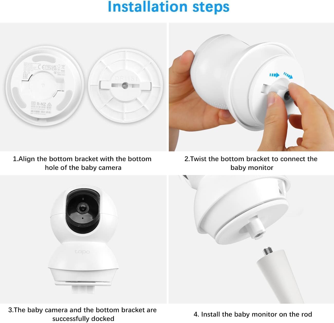 Baby Monitor Flexible Mount for TP-Link Tapo C200 C210 Cameras (Twist)