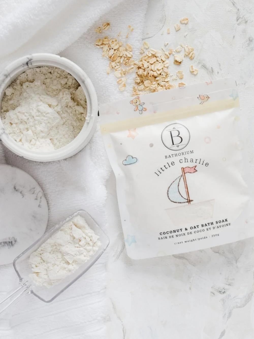 Bathorium Little Charlie Bath Soak, Nourishing Soak for Babies, Made with Colloidal Oat, Chamomile & Coconut, Moisturizes & Soothes Delicate Skin, 26 oz