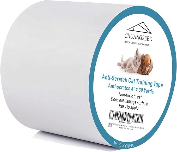 Chuangseed Anti Cat Scratch Tape, Transparent, Double Sided, Furniture Protector