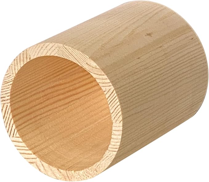 Cregugua 12-Pack 4 Inch Round Wood Pen Holder Unfinished Wooden Pencil Holder