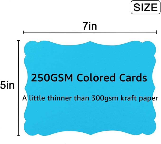50 Pack Blank Kraft Greeting Cards, 5x7IN | Thick Cardstock Paper,