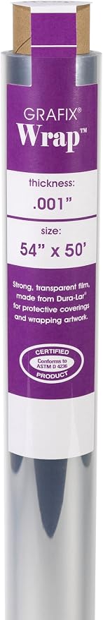 Grafix Dura-Lar 0.001" Film, Ultra Clear, Glossy 54" x50' Material,
