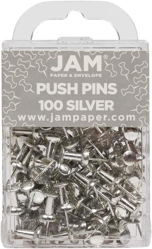 JAM PAPER Colorful Push Pins