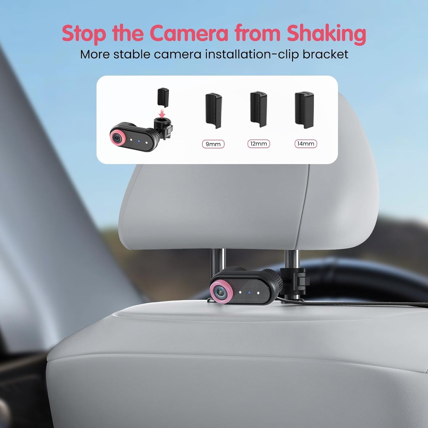 LUKVIEW BM2A Car Camera Baby Monitor, 5.2" 1080P HD Screen with 3X Zoom & IR Night Vision, Baby Car Camera for Rear Facing Seats, Easy Install for Girls, Parents and Pet Lovers