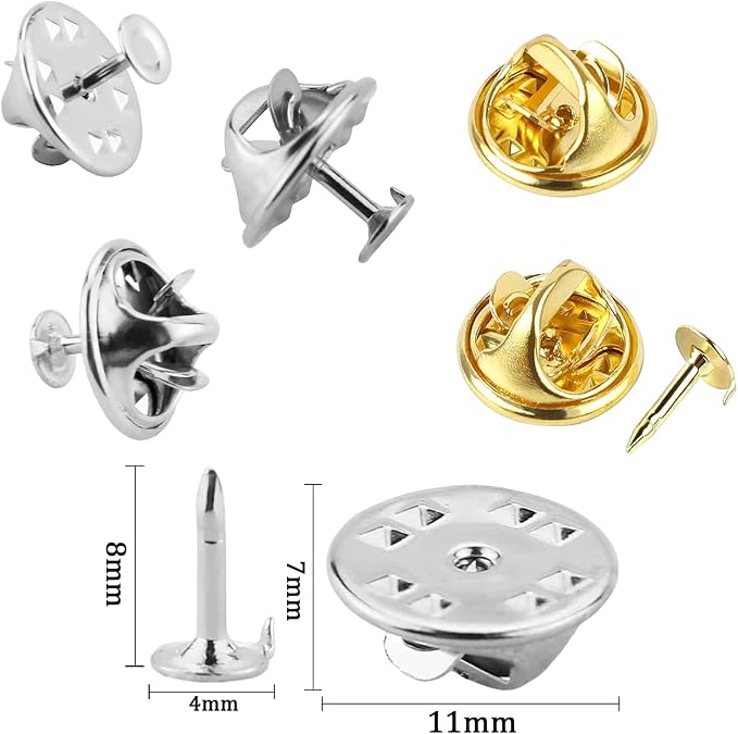 JANYUN 120 Pairs Butterfly Clutch Tie Tacks Pin Back Safty Secure Locking |
