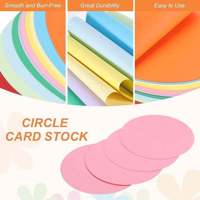 MECCANIXITY 24 Pcs Circle Card Stock, 2 Inch Round Cutouts Paper Thick