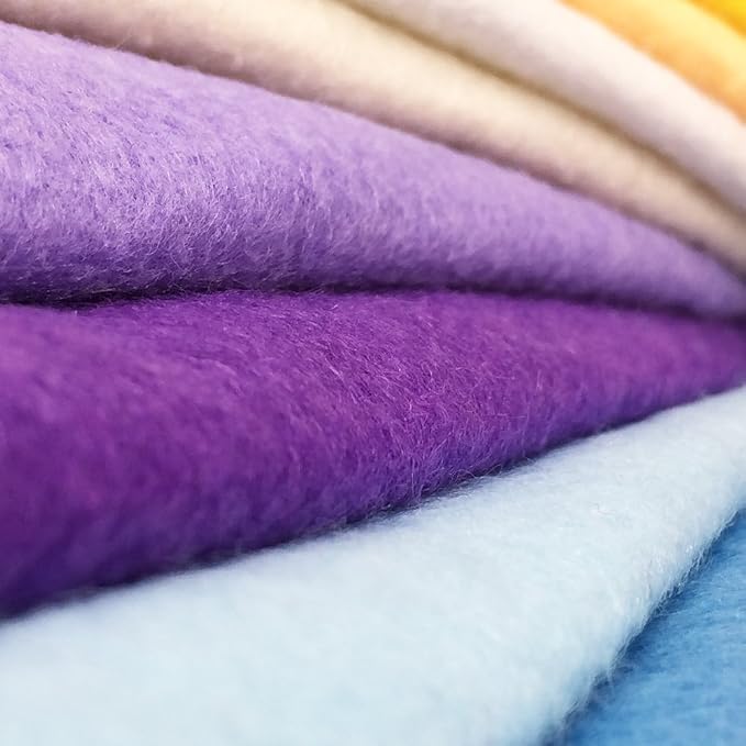 24pcs Thick 1.4mm Soft Felt Fabric Sheet Assorted Color Felt Pack DIY Craft