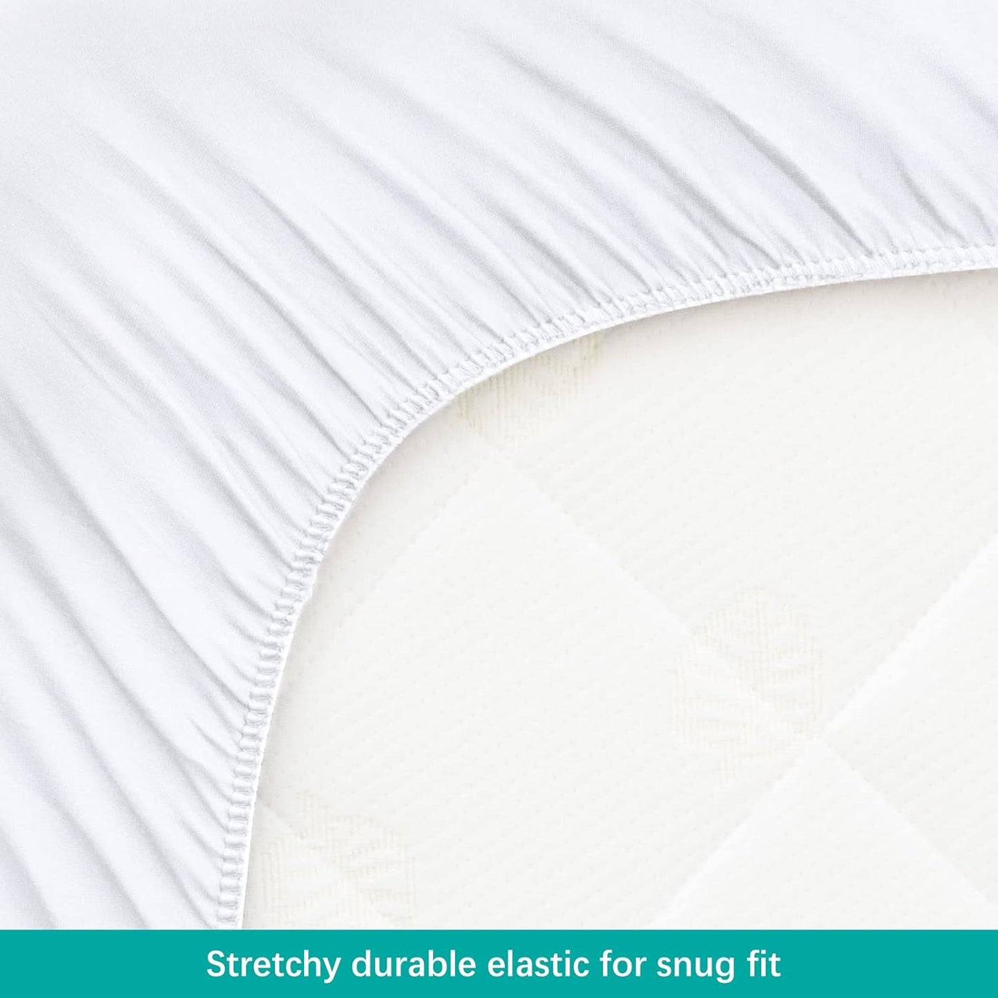 Bassinet Mattress Protector, Universal Fit for Halo Bassinest Swivel and Hourglass/Oval Bassinet Mattress, Ultra Soft Waterproof and Breathable, 2 Pack