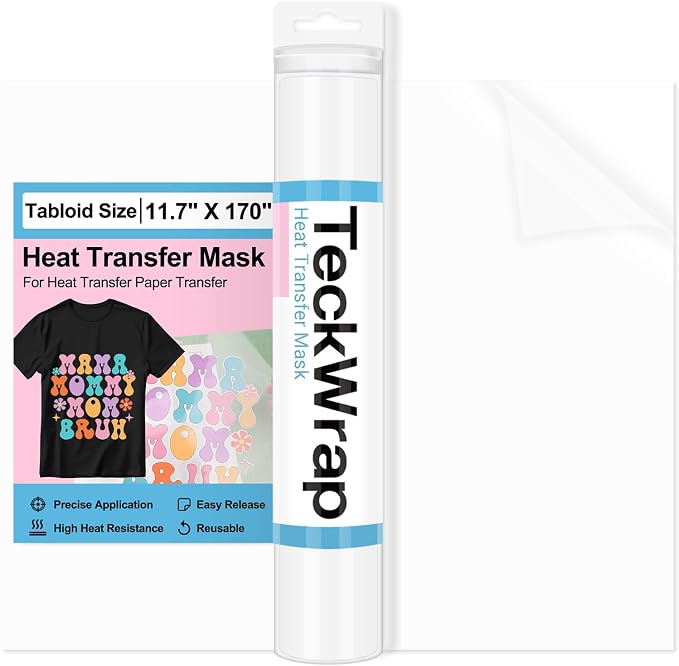 TECKWRAP Heat Transfer Mask for Heat Transfer Paper for T-Shirts 1 roll