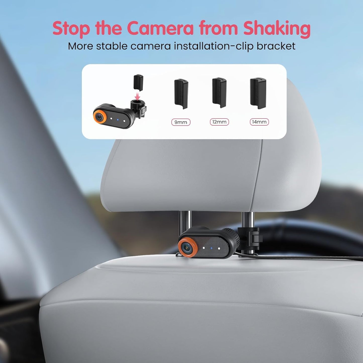 BM2A Baby Car Camera – 3X Zoom to See Baby Clearly, 5.2" 1080P Display & Auto IR Night Vision, Rear-Facing View Monitor, Easy Install for Parents & Pet Owners