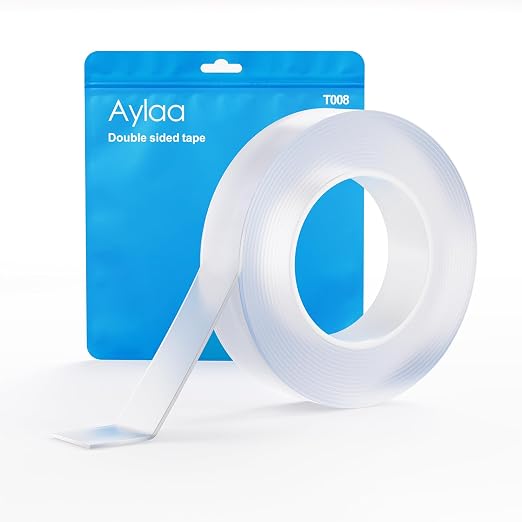 Aylaa Double Sided Tape Heavy Duty, 1.18"x120" Nano Double Sided Adhesive Tape