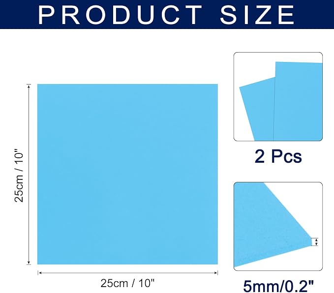 MECCANIXITY Foam Sheets Crafts 10x10 Inch 5mm EVA Craft Foam Paper Foam Sheets
