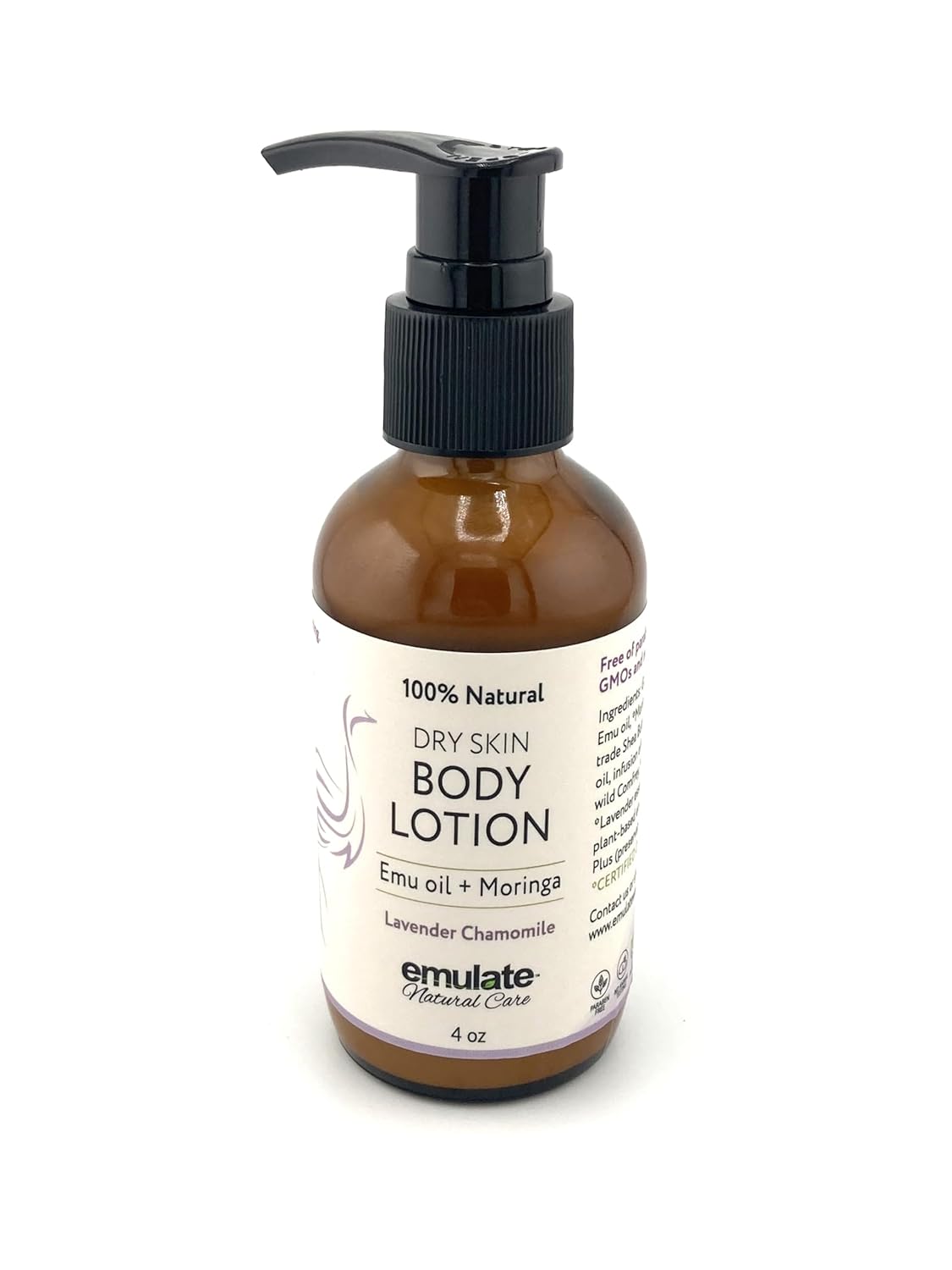 BODY LOTION for Dry & Sensitive Skin. Available in Unscented OR Lavender Chamomile 4 oz (Lavender Chamomile)