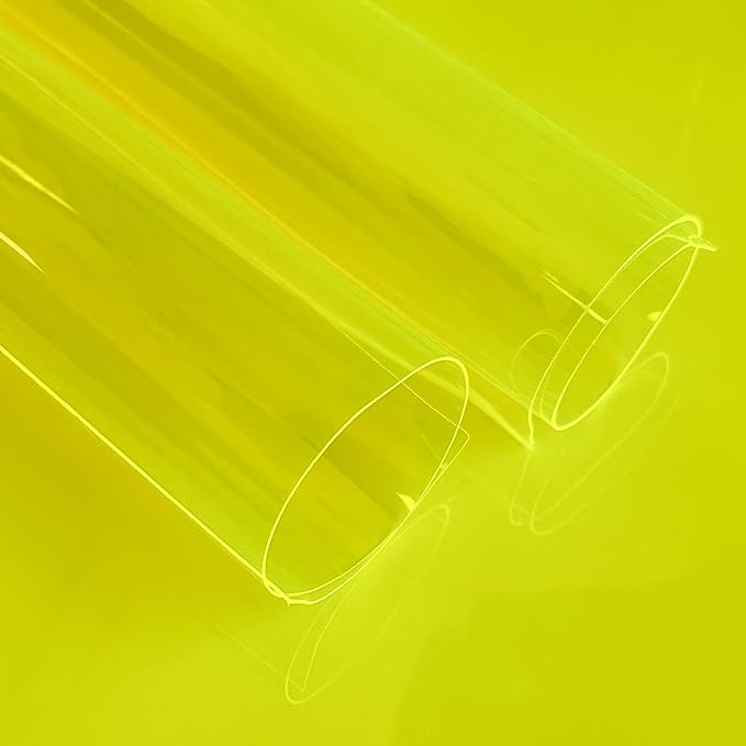 Transparent PVC Faux Leather Sheets, Glossy Waterproof Clear Vinyl Fabric