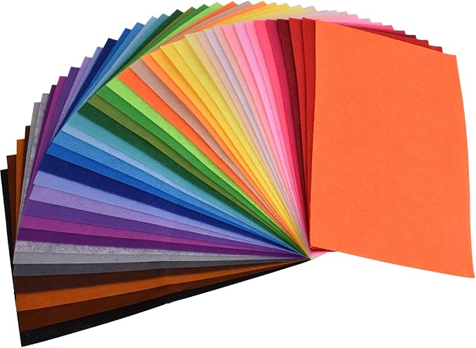 40pcs Coloured Felt Cloth Nonwoven 12 x 12 inches Felt Fabric Sheets DIY Craft