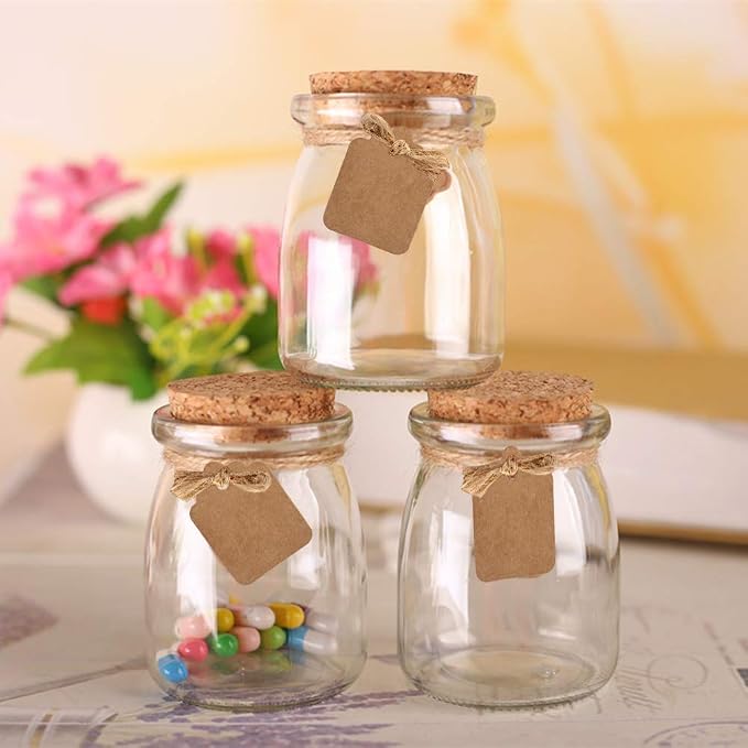 30Pcs Small Glass Jars with Lids，3.4 oz Small Glass Potion Bottles | Small Jars