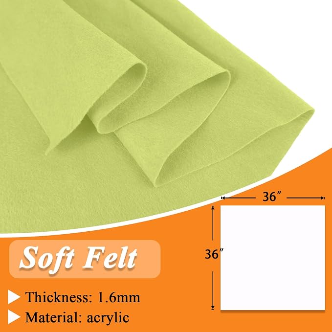 IONTACH 36" X 36" Soft Felt Fabric 1.6mm Thick | Felt Sheets