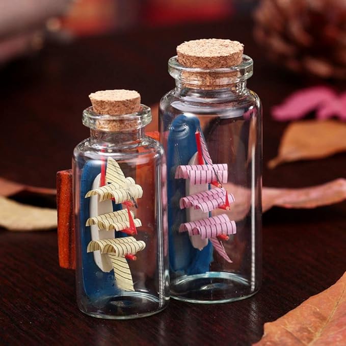 Danmu 30ml 1.18" x 2.75" Potion Bottles, Mini Glass Bottles, Small Glass Jars