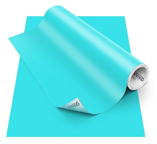 VViViD DECO65 Matte Pastel Geyser Blue Permanent Adhesive Craft Vinyl