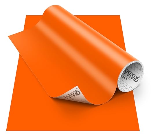 VViViD DECO65 Matte Pastel Orange Permanent Adhesive Craft Vinyl