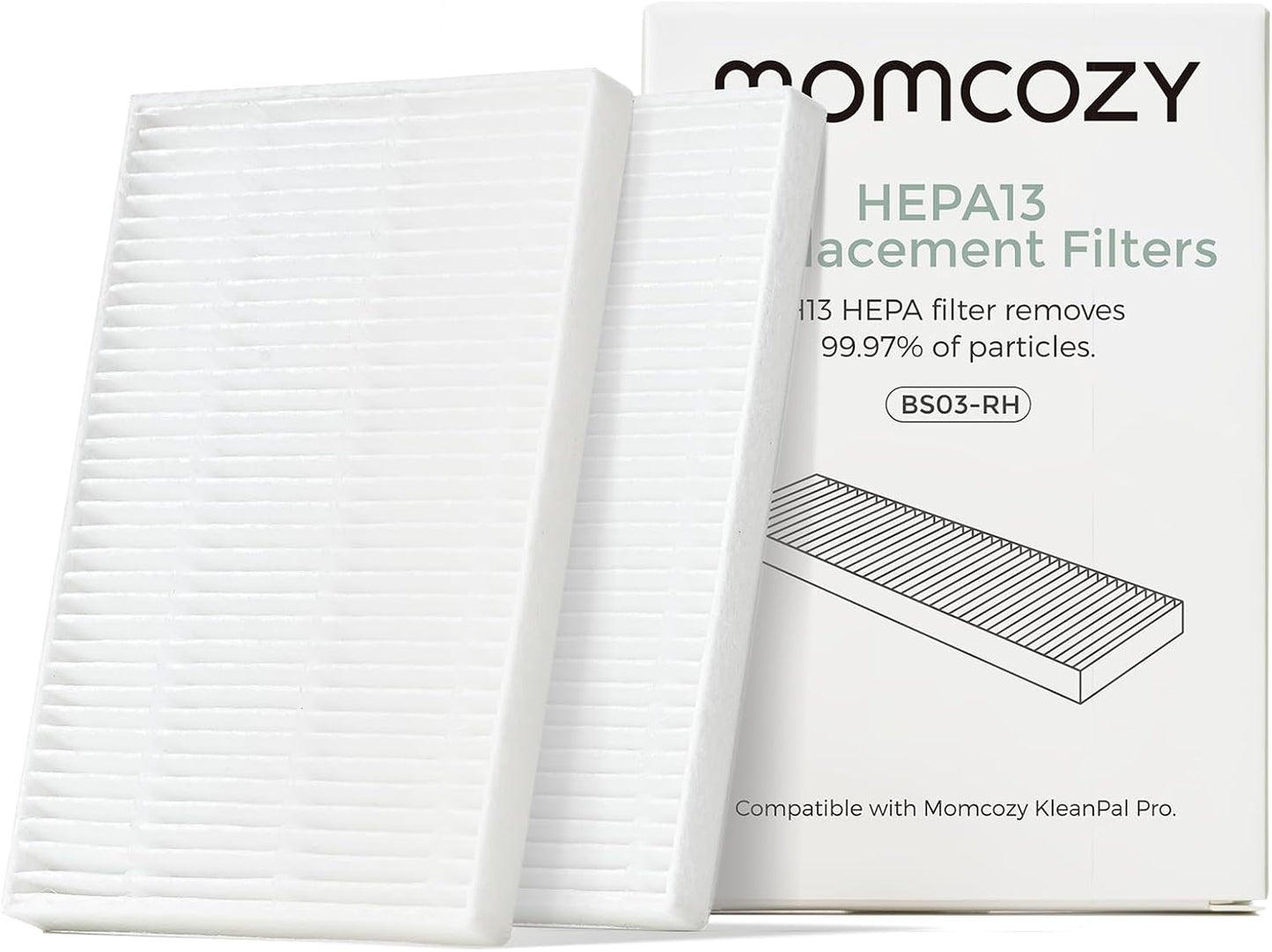 Momcozy KleanPal Pro Air Filter Replacement – 99.97% Effective Filtration for Baby Bottle Washer – Safe & Easy Install – Premium Quality Filter for Cleaner Baby Bottles, 2-Pack