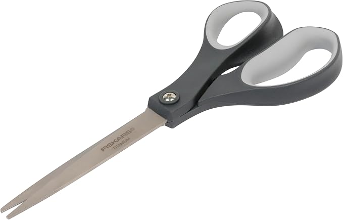 Fiskars 8" Everyday Titanium SoftGrip All Purpose Scissors, Arts & Crafts