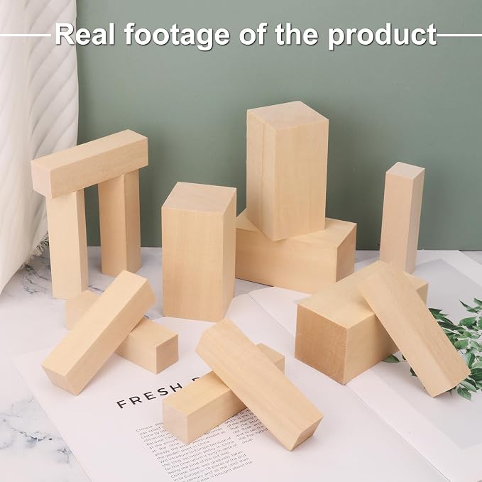 30 Pack Basswood Carving Blocks