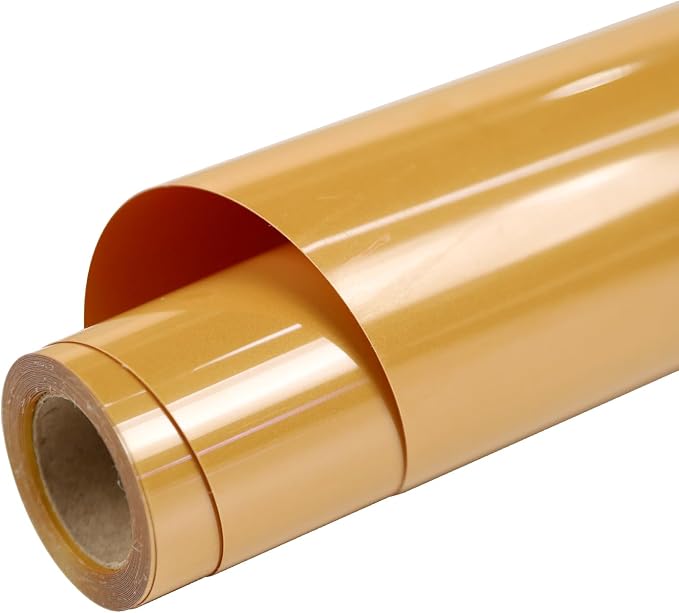 TUMIYA Heat Transfer Vinyl Reflective Gold HTV Roll, Reflective HTV Vinyl
