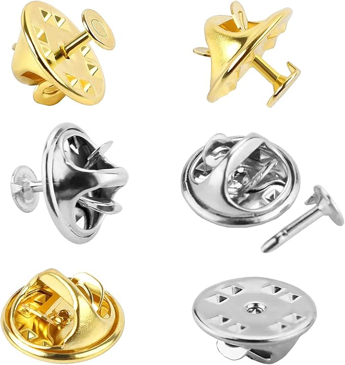 JANYUN 120 Pairs Butterfly Clutch Tie Tacks Pin Back Safty Secure Locking |