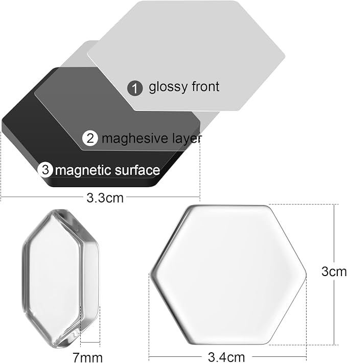 72 Pieces Round Craft Magnets Glass Ceramic Ferrite Magnet