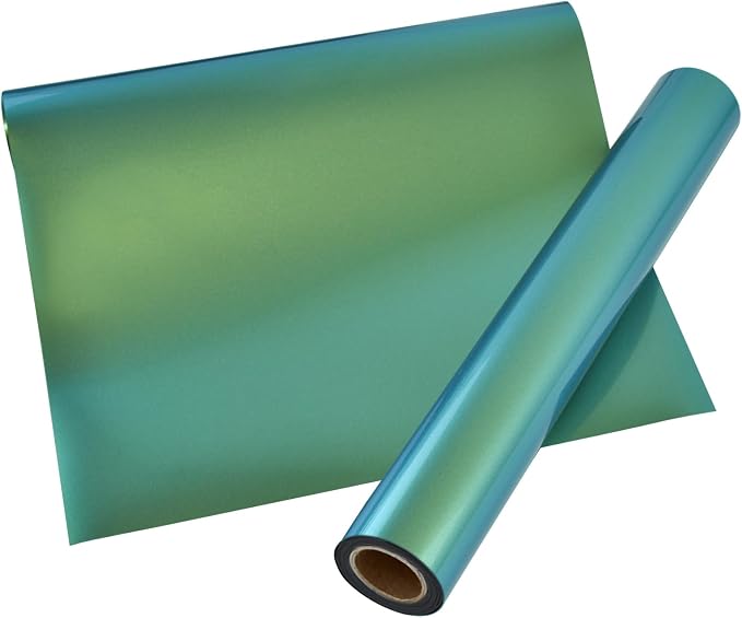 Chameleon HTV Heat Transfer Vinyl, Iron On Vinyl Green to Gold&Blue 12"x6ft |