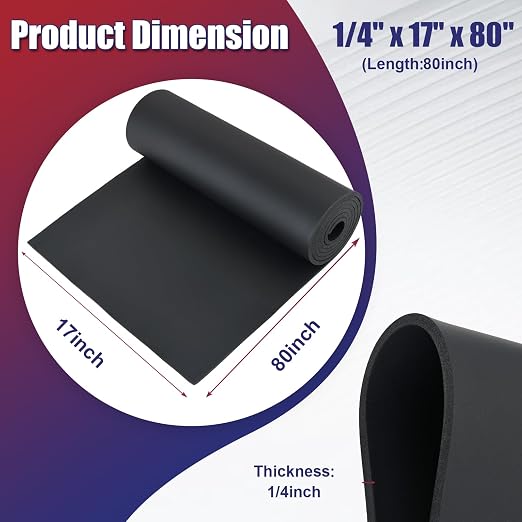 NYXOVA Neoprene Sponge Foam Sheet Roll, Closed Cell Foam Rubber Padding Without