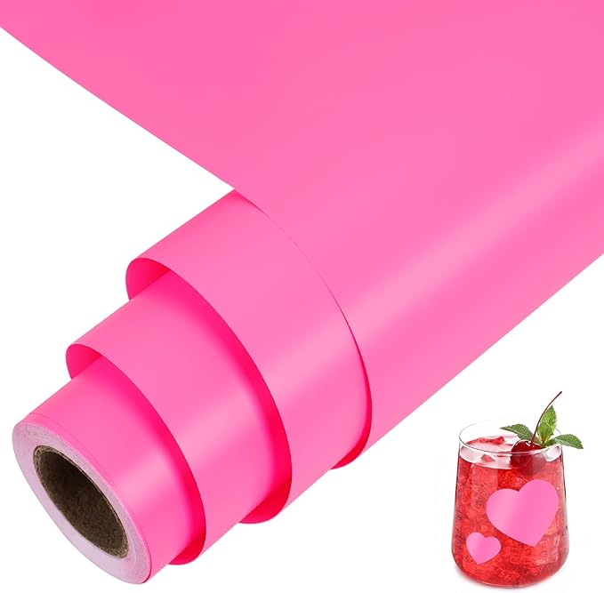 TORC Pink Permanent Vinyl 12" x 14 FT Matte Pink Adhesive Vinyl Roll Compatible