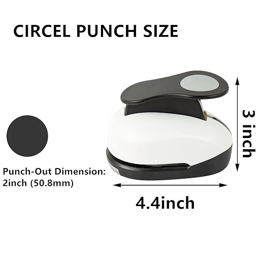 2" inch Hole Punch Circle Cutter Punches Paper Circles Craft Punches Large