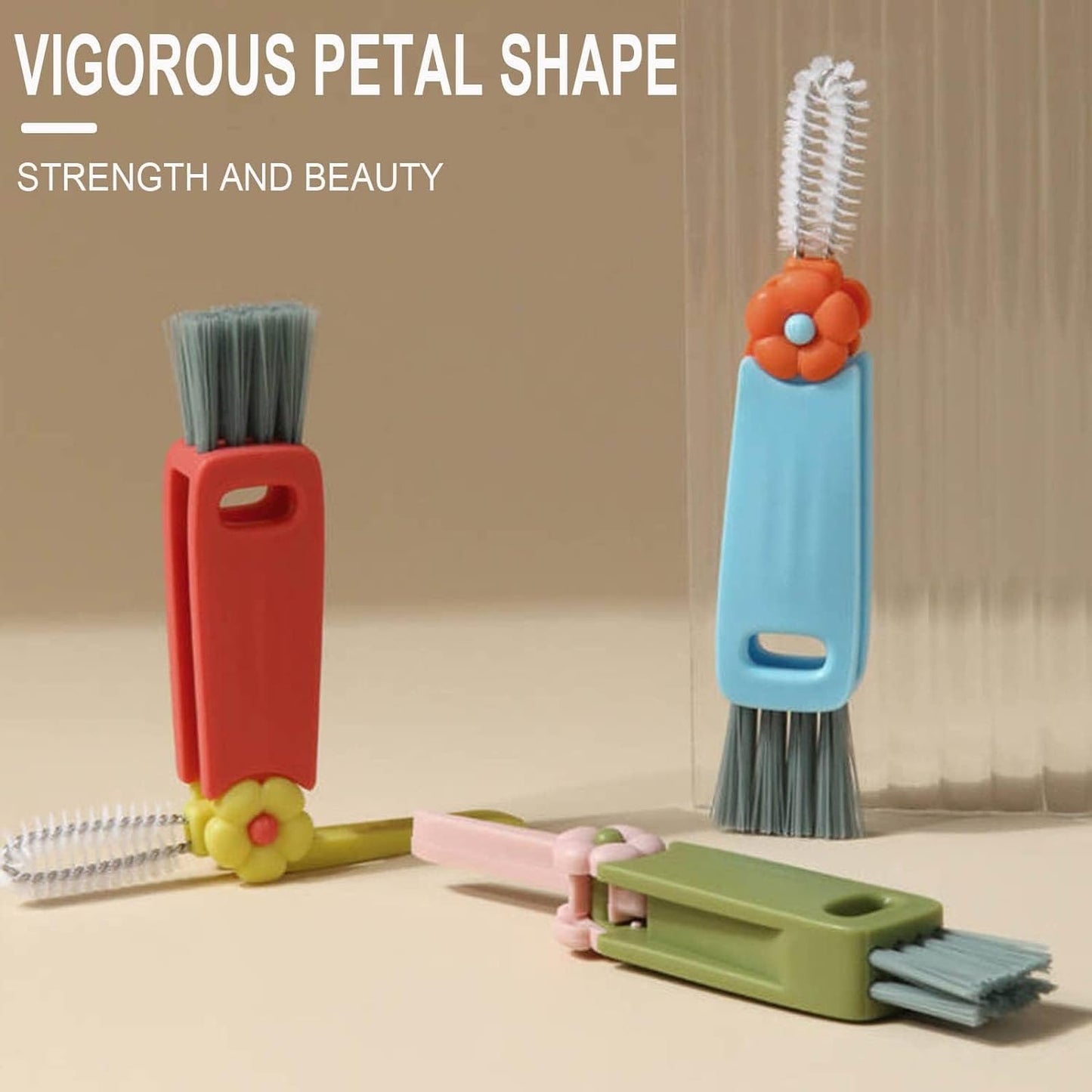 3 in 1 Cup Lid Cleaning Brush Set - Multifunctional Bottle & Cup Cleaner for Tight Spaces (3PCS)