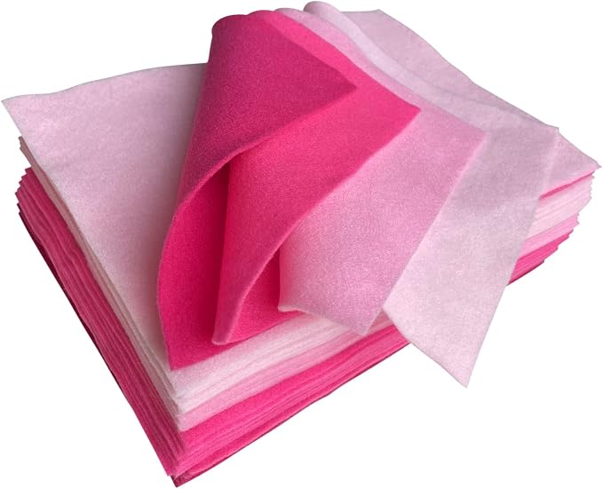 Jtnohx Soft Felt Sheets, 8x12 inches Assorted Craft Felt Fabric, 1.4mm Thick