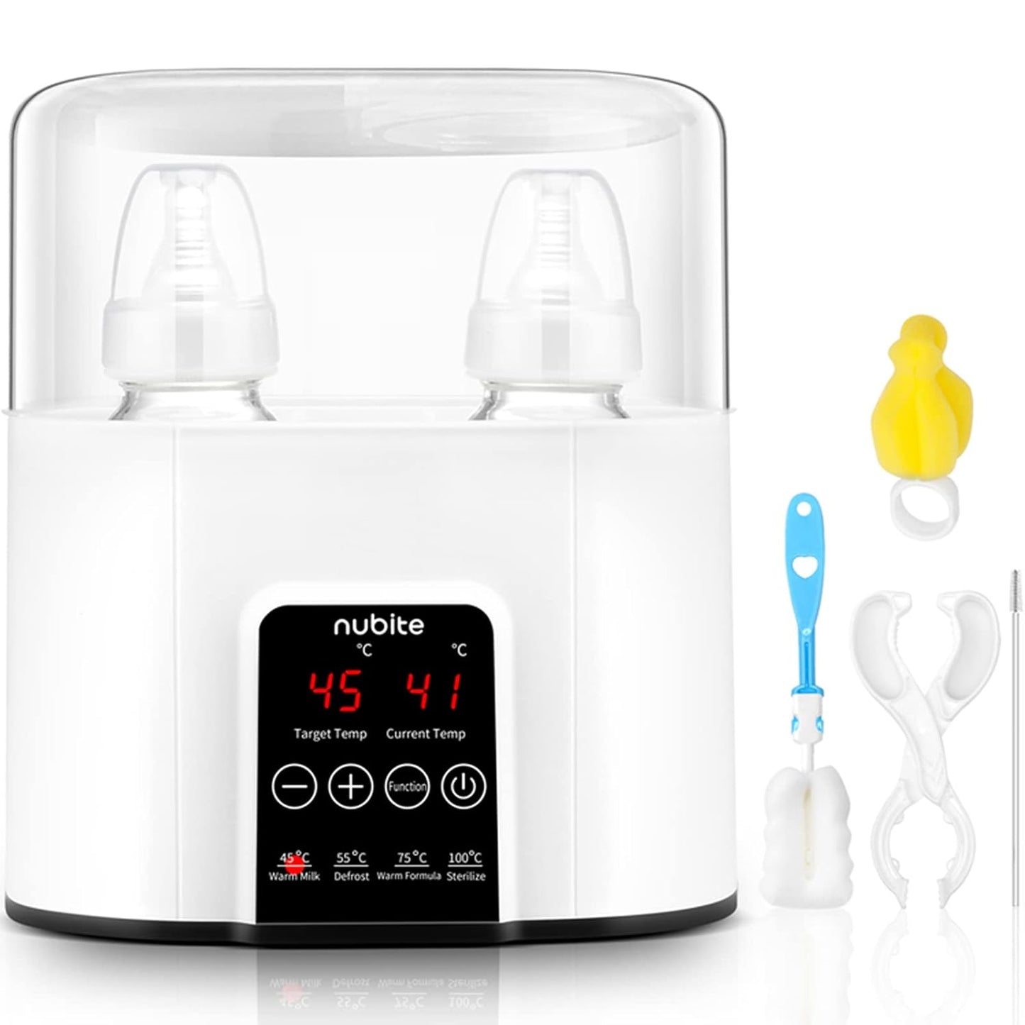 Double Baby Bottle Warmer 24H Constant Mode for All Bottles, Breastmilk Baby Milk Heater, Heating Baby Food, Formula Water Warmer for Twins, Accurate Temperature Control