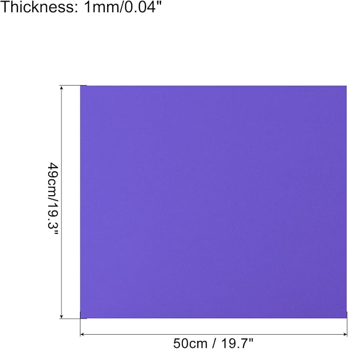 MECCANIXITY EVA Foam Sheets Dark Blue 19.7 Inch x 19.3 Inch 1mm Thick Crafts