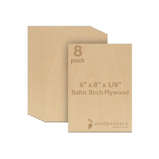 Baltic Birch Plywood, 3 mm 1/8 Craft Wood, B/BB Grade Baltic Birch Sheets