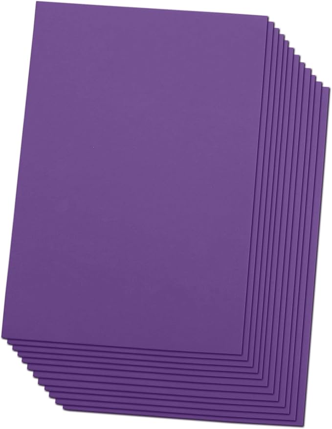 Purple Eva Foam Sheets, 2mm Thick, 6 x 9 Inch, Handicraft Foam Paper
