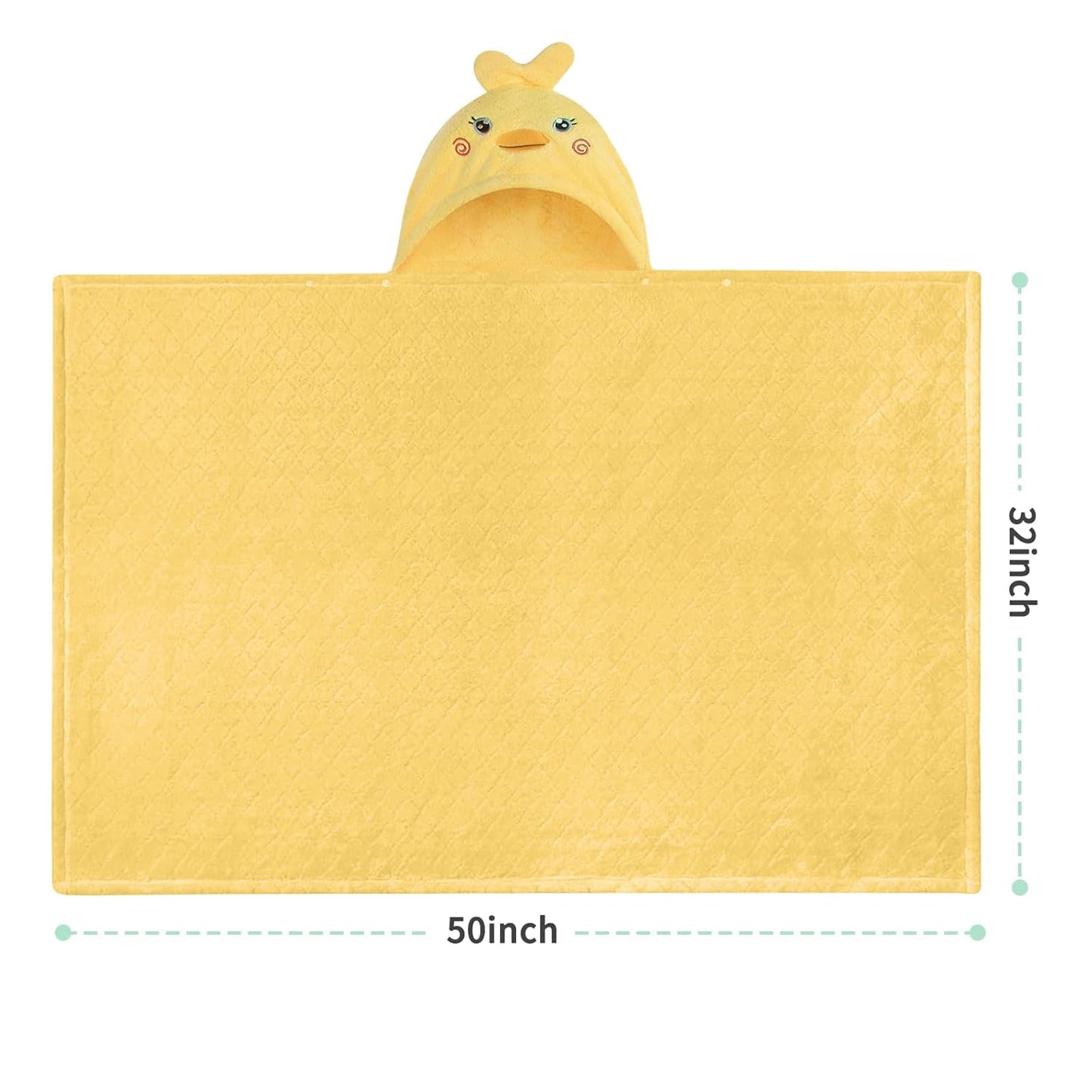 Toddler Bath Towel Hooded Kids Bath Towels for Toddlers 0-5 Years, 2-Pack Thick Absorbent Toddler Towels with Hood Baby Bath Towels, Large 50''x32'' Hooded Baby Towels with Hood for Girl