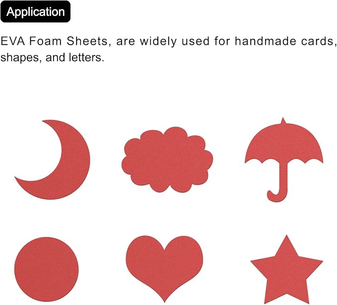 MECCANIXITY EVA Foam Sheets Red 7.6 Inch x 5.9 Inch 2mm Thickness