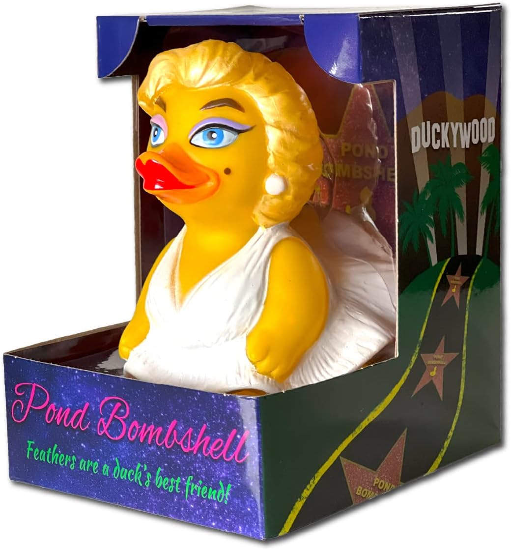 CelebriDucks - Pond Bombshell - Floating Rubber Ducks - Collectible Bath Toy Gift for Kids & Adults of All Ages